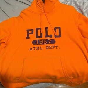 Polo by Ralph Lauren Orange Sweatshirt with Quarter-Zip